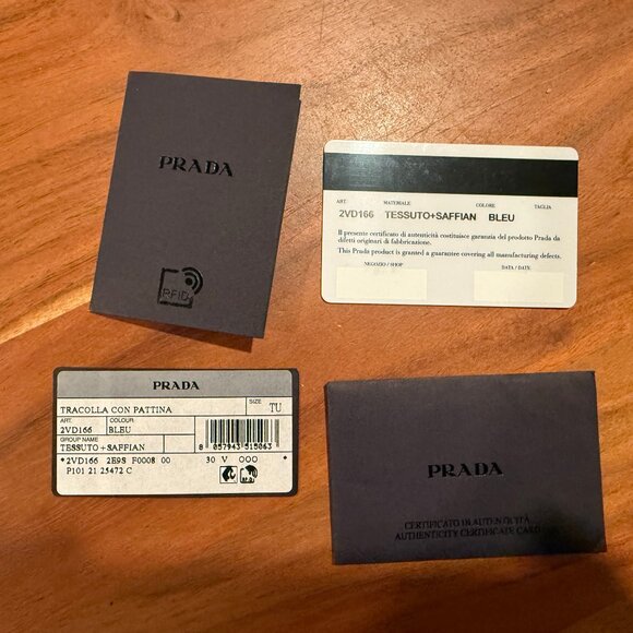 Prada Computer Messenger Bag Navy Blue Nylon and Leather Tessuto Saffiano Used - Picture 9 of 9